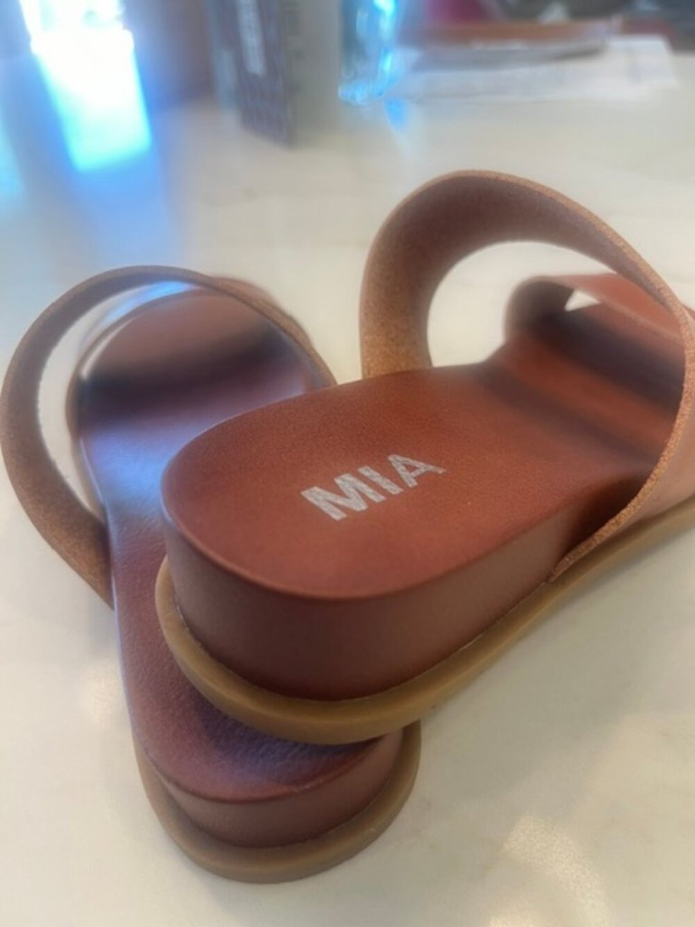 Mia Brown Slide Sandals - Picture 9 of 9